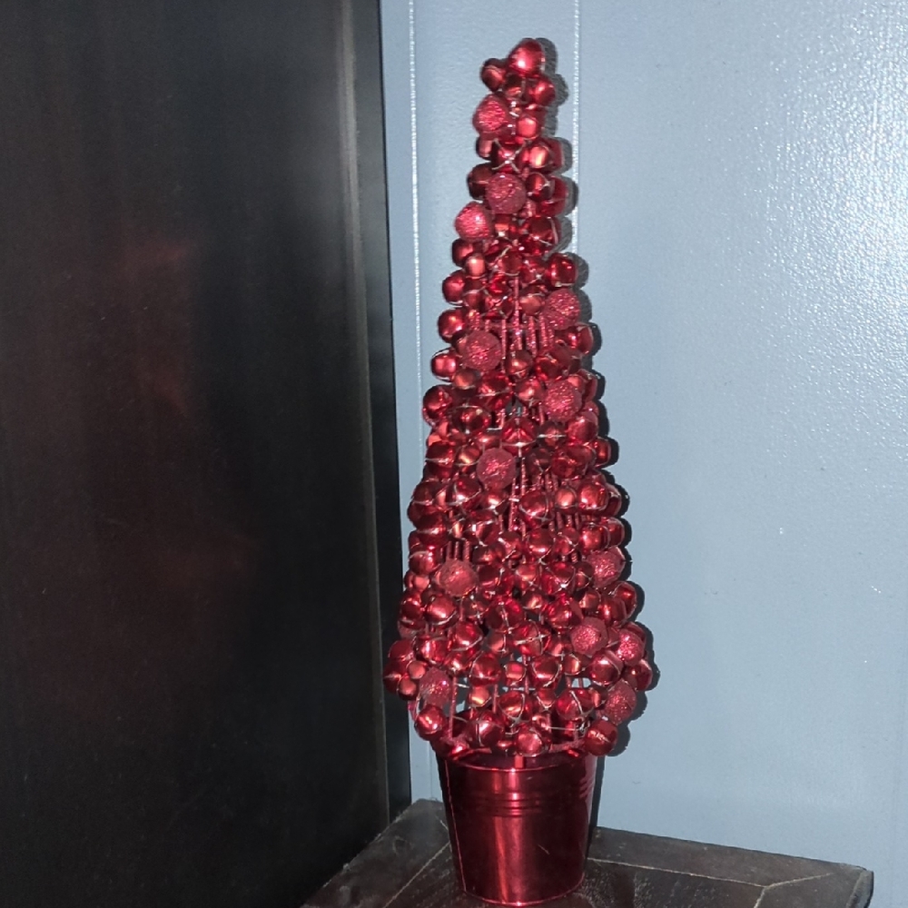 Target Red Holiday Jingle Bell Table Top Tree Decor